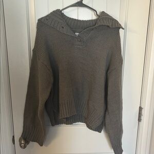 Grey button sweater from ASOS